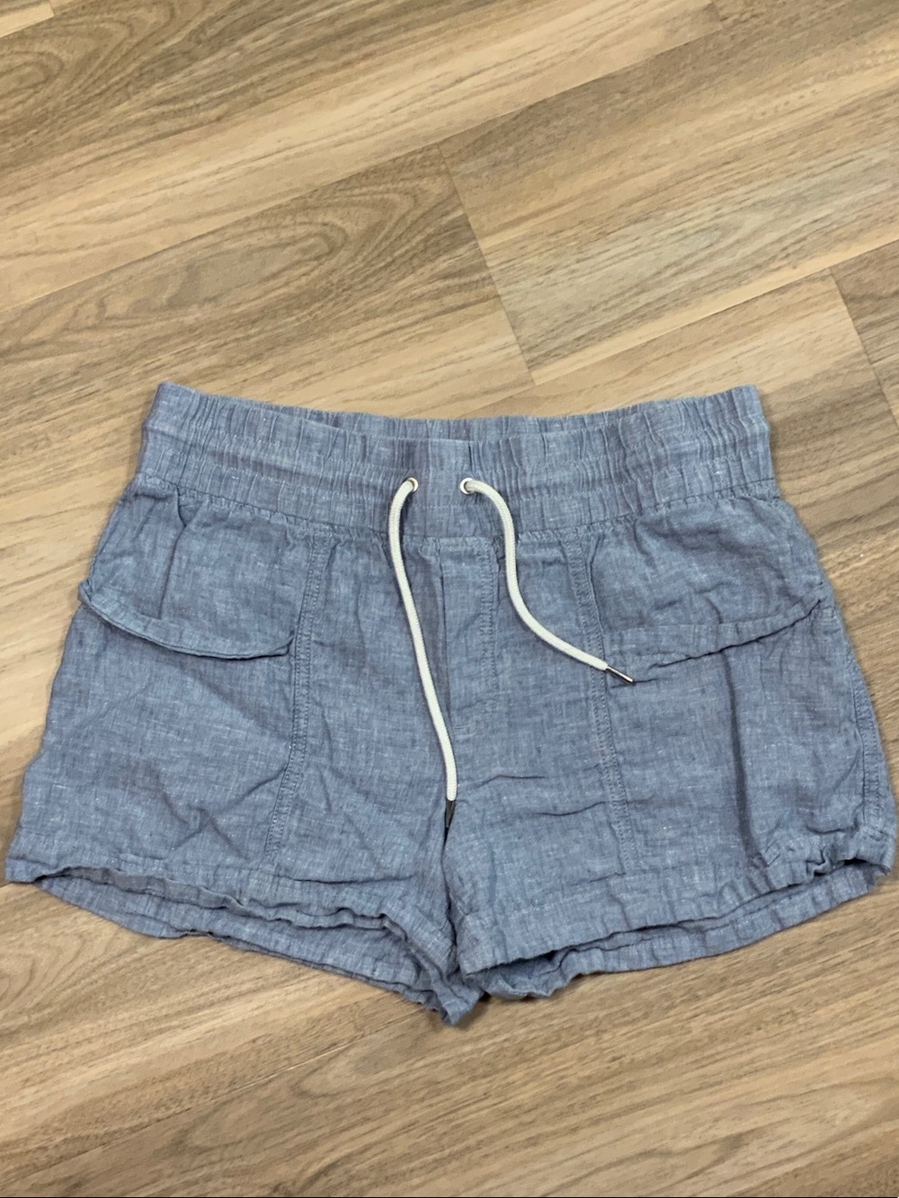 Athleta Cabo Drawstring Linen 4” Shorts